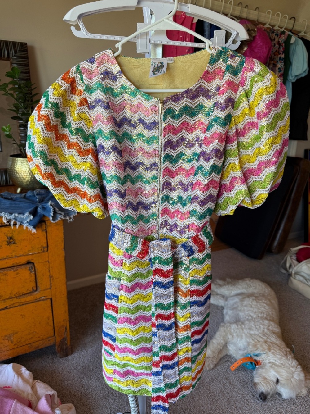 Show Me Your Mumu Multicolor Crochet Mini Dress 🌈✨